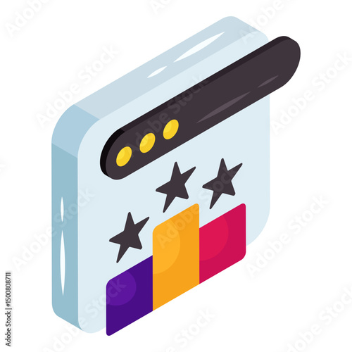 Trendy design icon of web ratings 
