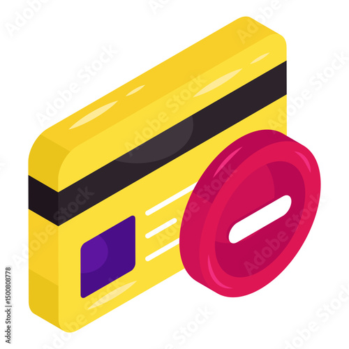 Modern design icon of remove card payment 
