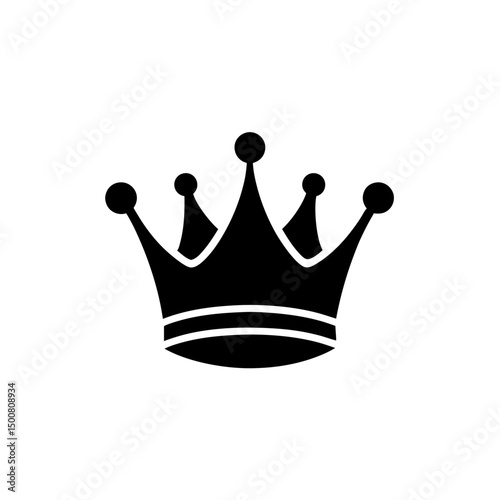 Crown icon vector flat clean look isolated