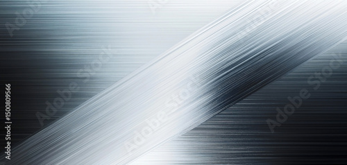 Diagonal Streaked Brushed Metal Texture with Gradient Light Reflection