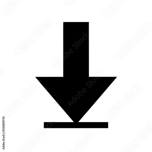 Download arrow icon vector flat clean look