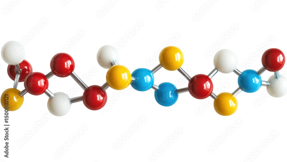Obraz premium Colorful molecular chain