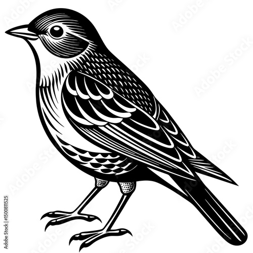 sketch of a bird