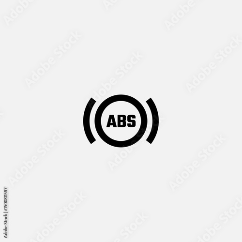 Car abs light icon logo flat vector design