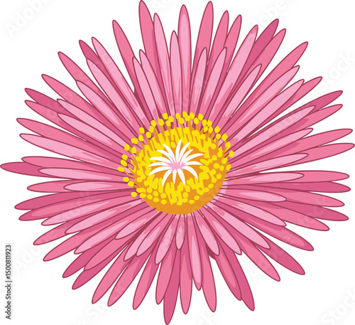 8k resolution, highly detailed, vibrant colors, beautiful pink gerbera daisy, macro closeup, photorealistic, intricate petals, vivid yellow center, stunning natural lighting, floral photography
