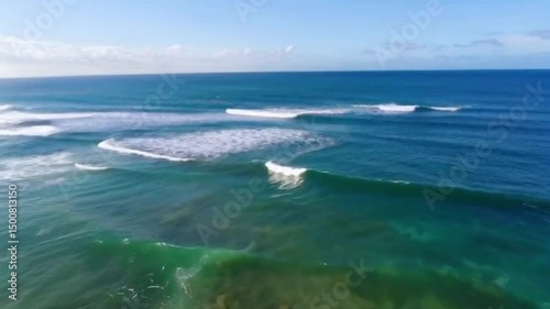 Aerial Calm | Gentle Waves Caress a Quiet Sandy Beach