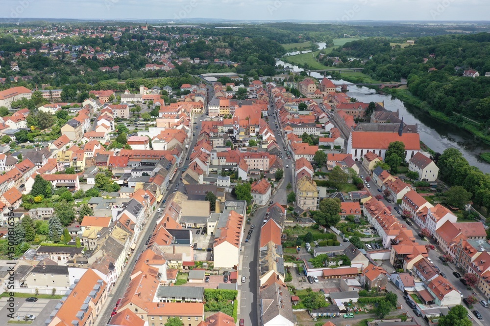 Fototapeta premium Grimma | Luftbilder von der Stadt Grimma