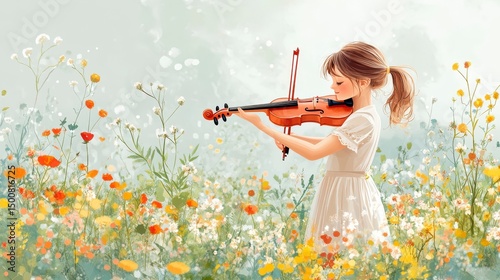 Girl playing violin