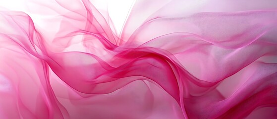 Leinwandbilder Rosa Pink Sheer Fabric Drape.  © Sulam