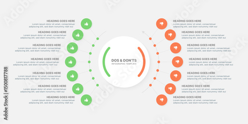 Dos and Don’ts Comparison Infographic Design Template
