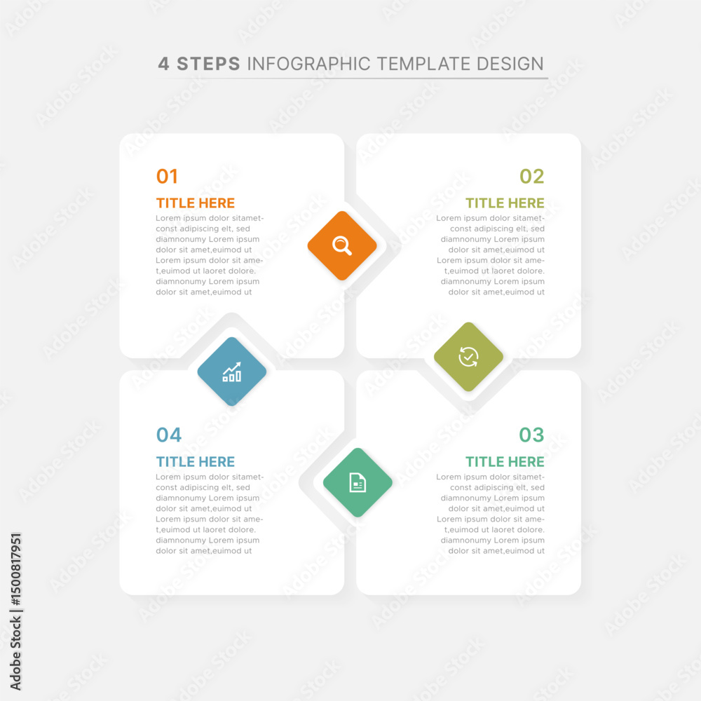 Business Infographic Design Template with 4 Options Business Infographic Design Template with 4 Options