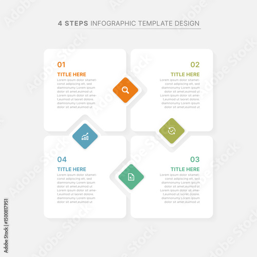 Business Infographic Design Template with 4 Options