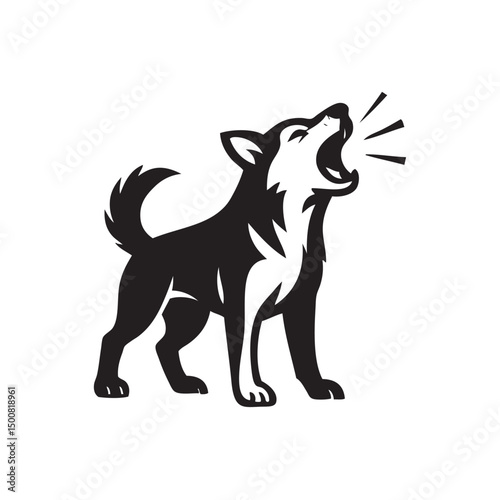 barking dog vector image