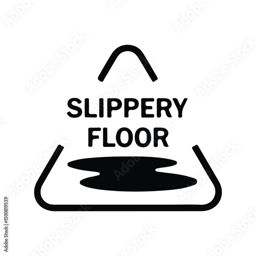 Slippery Floor Sign vector icon. Warning safety caution symbol for workplace, public places, hazard alert design