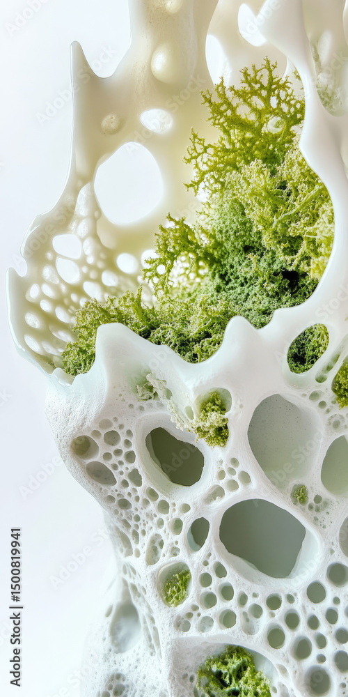 Naklejka premium Biomorphic Resonance A Symbiosis of Form and Flora