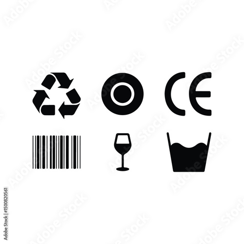Compliance and certification symbols set vector illustration. Regulatory approved badge icon collection, quality stamp set