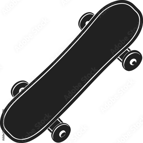 skateboard silhouette vector illustration