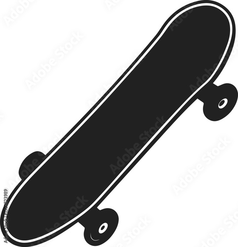 skateboard silhouette vector illustration