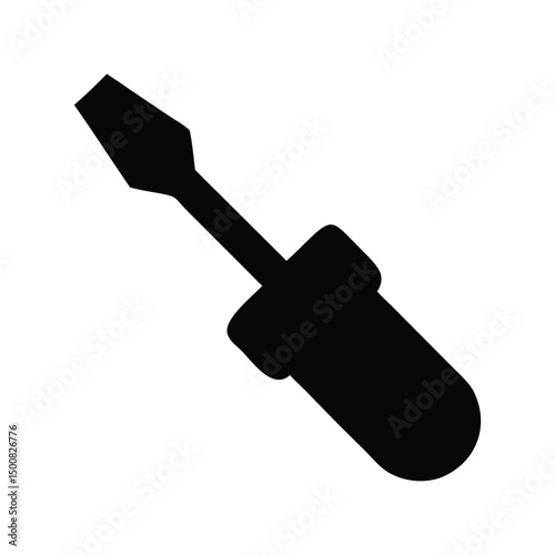 Screwdriver icon vector. Tool symbol, repair or maintenance illustration for hardware, DIY, or mechanical service designs