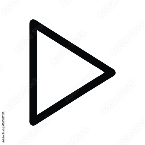 Play icon vector. Media control symbol, start button for video players, music apps, or streaming service interfaces