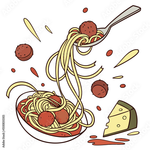 flying-spaghetti-with-swirling-pasta--meatballs--t (3).eps