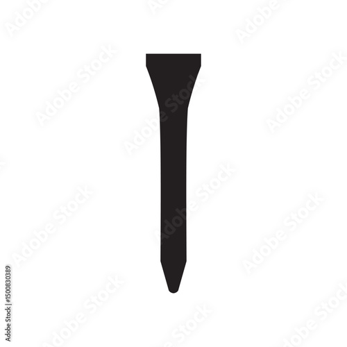 Golf tee silhouette icon vector flat design.