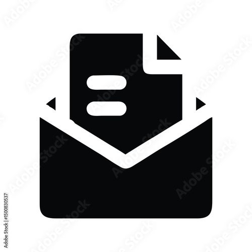 Envelope icon vector. Postal mail symbol, letter design for messaging systems, mailing services, or classic communication UI

