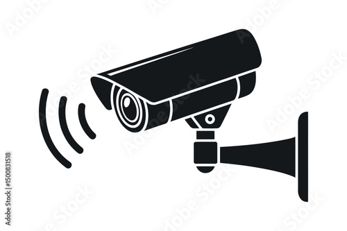 Security Camera Icon Illustration Wireless Surveillance System Monitoring Device