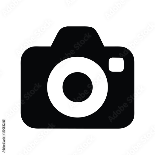 Camera icon vector. Photography symbol, photo capture button for apps, media interfaces, or gallery UI designs