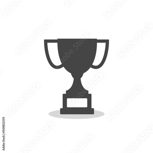 Winner cup sign icon with shadow