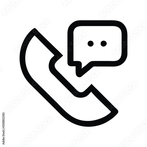 Call icon vector. Telephone receiver symbol, communication sign for mobile apps, contact lists, or business interface designs

