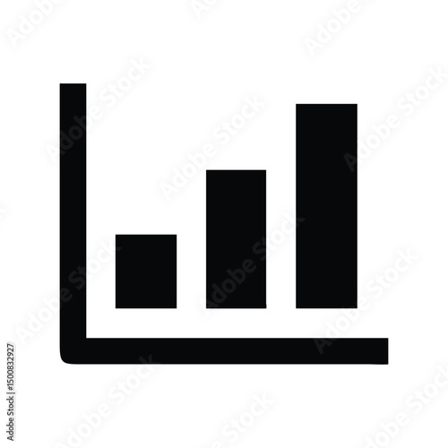Bar chart icon vector. Data visualization symbol, statistics graph, business analytics for reports, dashboards, or financial presentations