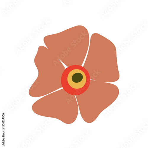 red flower on white background, red flower isolated on whiteabstract red flower, set of vector flowers, set of flower icons, set of flowers, 