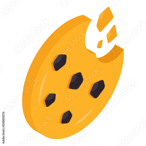 An editable design icon of biscuit