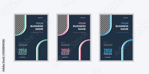 Corporate Book Cover Design Template in A4. Can be adapt to Brochure, Annual Report, Magazine,Poster, Business Presentation, Portfolio, Flyer, Banner, Website
