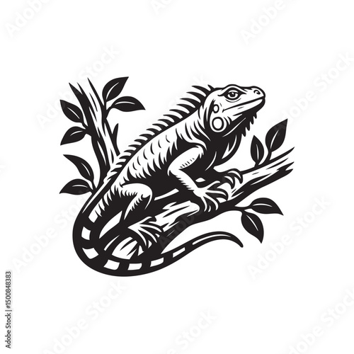 iguana in branch vector