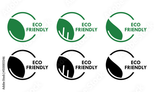 Eco friendly design logo template illustration