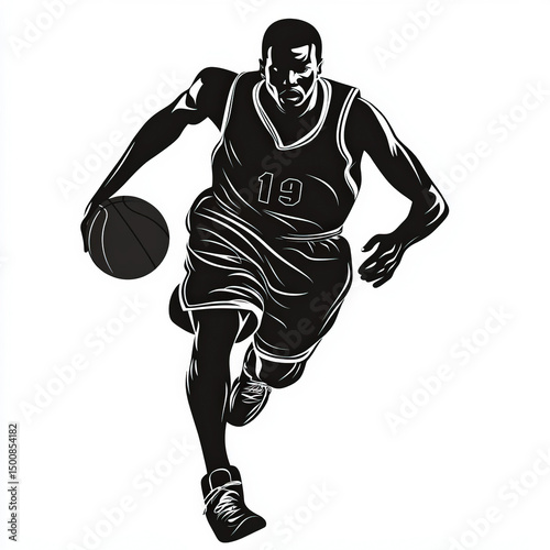 basketball player silhouett...