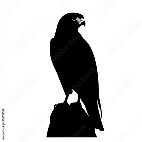 falcon silhouette , black a...