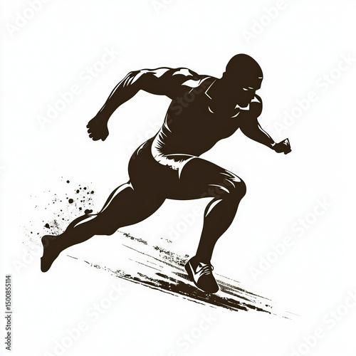sprinter silhouette , black...