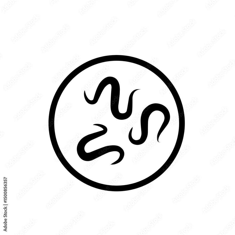 Obraz premium intestinal parasitic worm icon
