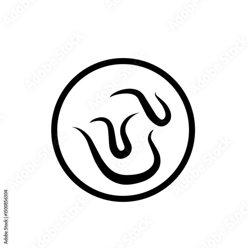 intestinal parasitic worm icon