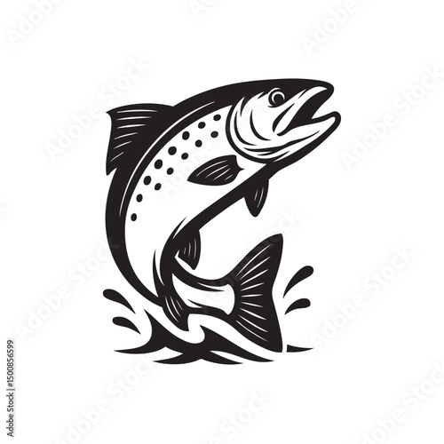 salmon fish vector