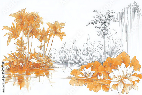 Jungle sketch: A vibrant po...