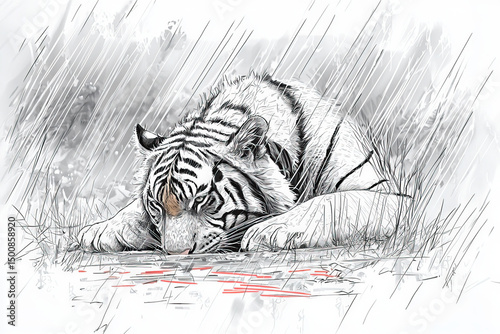Tiger sketch: A powerful re...