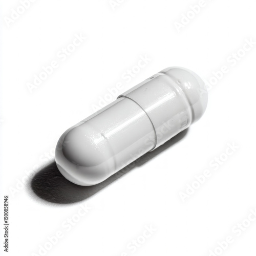 White Capsule Isolated