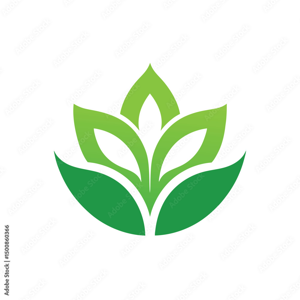 Naklejka premium Premium Eco Floral Logo Template