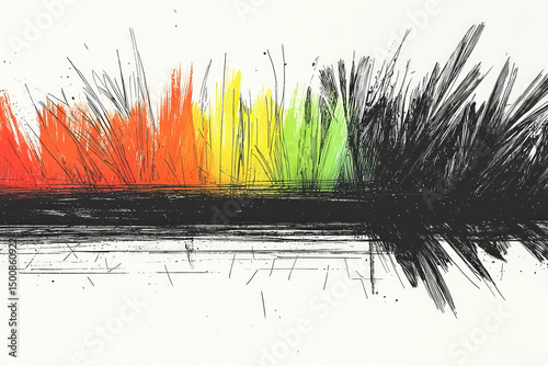 Fireworks sketch: A vibrant...