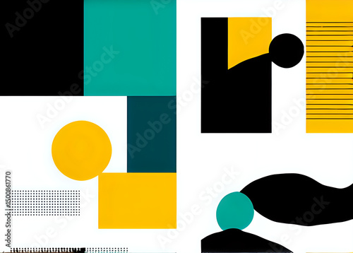Vector business card design concept with people icons and colorful circle art illustrations, a professional template for web and print