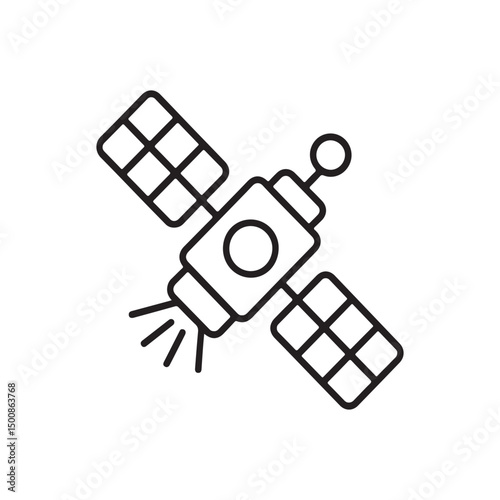 Space Satellite Icon illustration